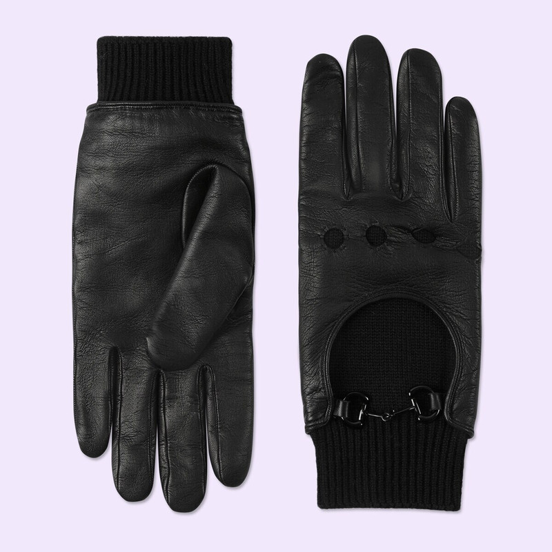 Leather gloves with Horsebit 1
