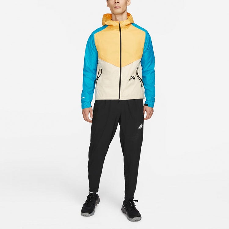 Nike Windrunner Contrast Windproof Casual Hooded Jacket For Men Yellow CZ9055-761 - 5