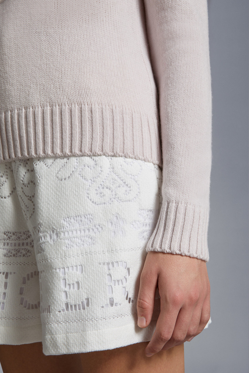 Embroidered Logo Cashmere & Wool Sweater 6