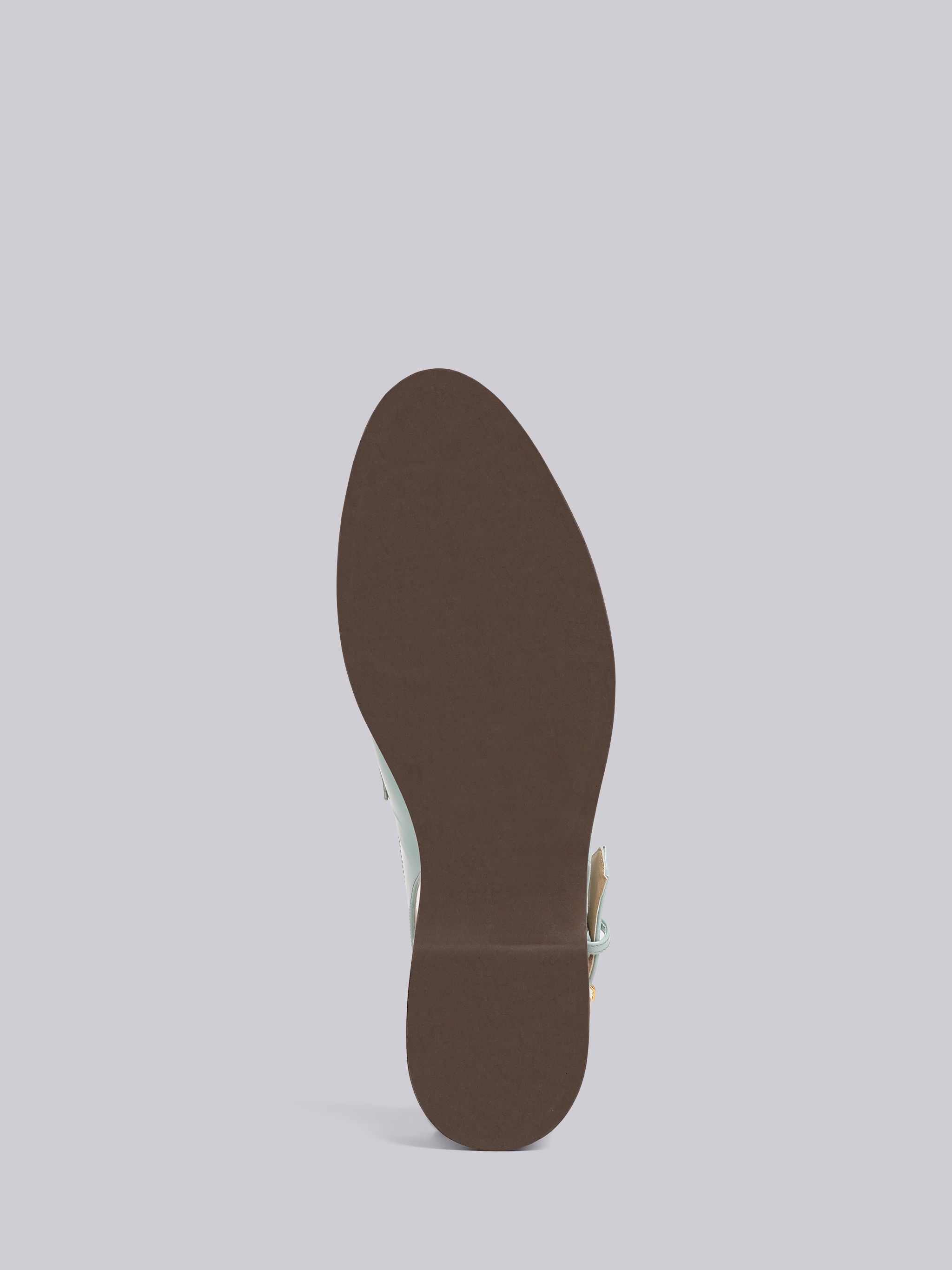 Soft Patent Slingback Inlay Penny Loafer Clog - 5