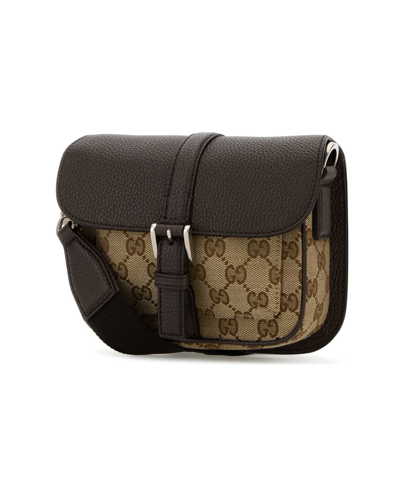 Brown Leather Mini Gg Crossbody Bag - 2