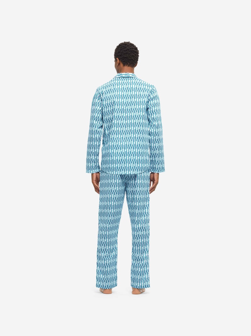 Men's Modern Fit Pyjamas Ledbury 53 Cotton Batiste Multi - 4