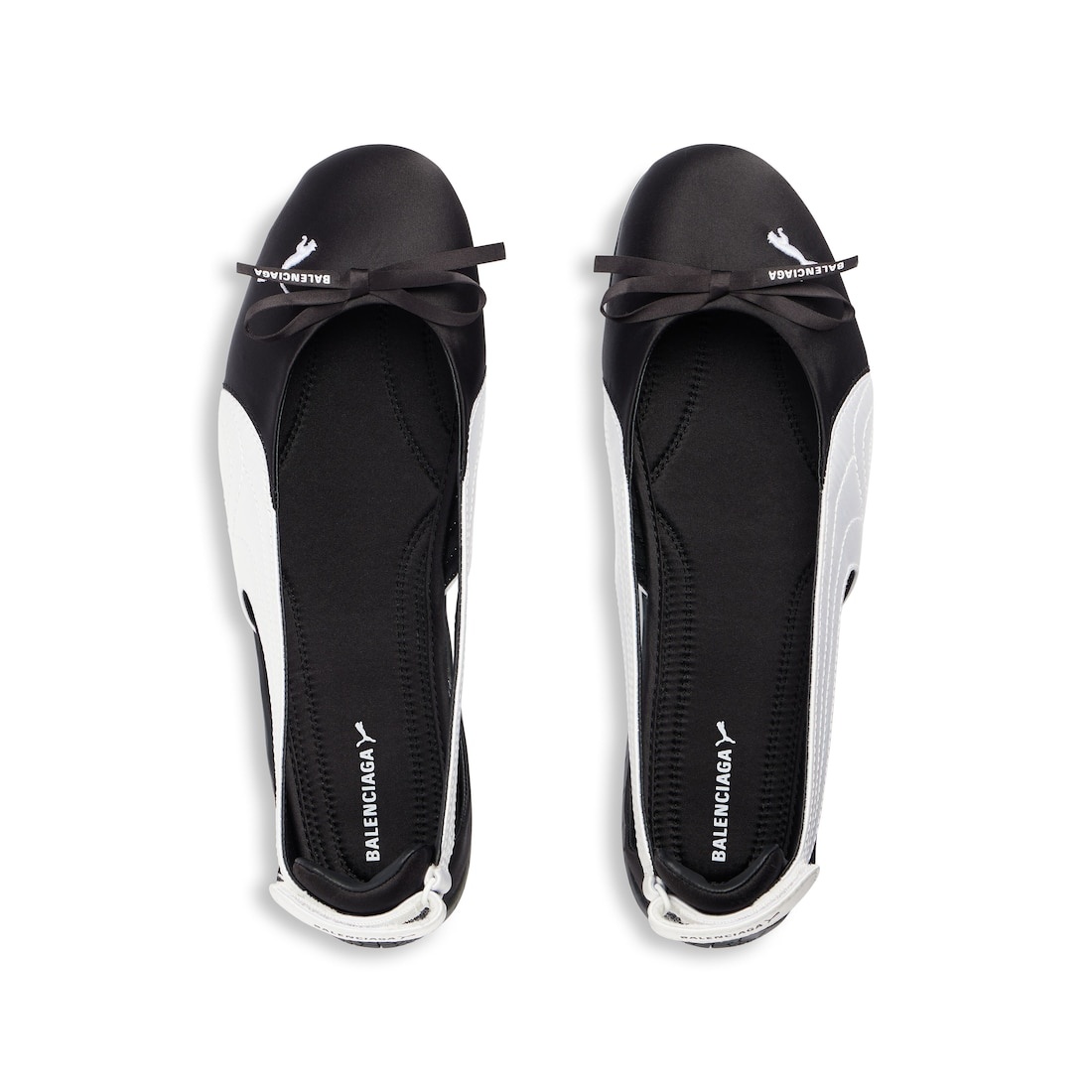 Women's Speedcat Ballet Satin Balenciaga in Black/white - 6