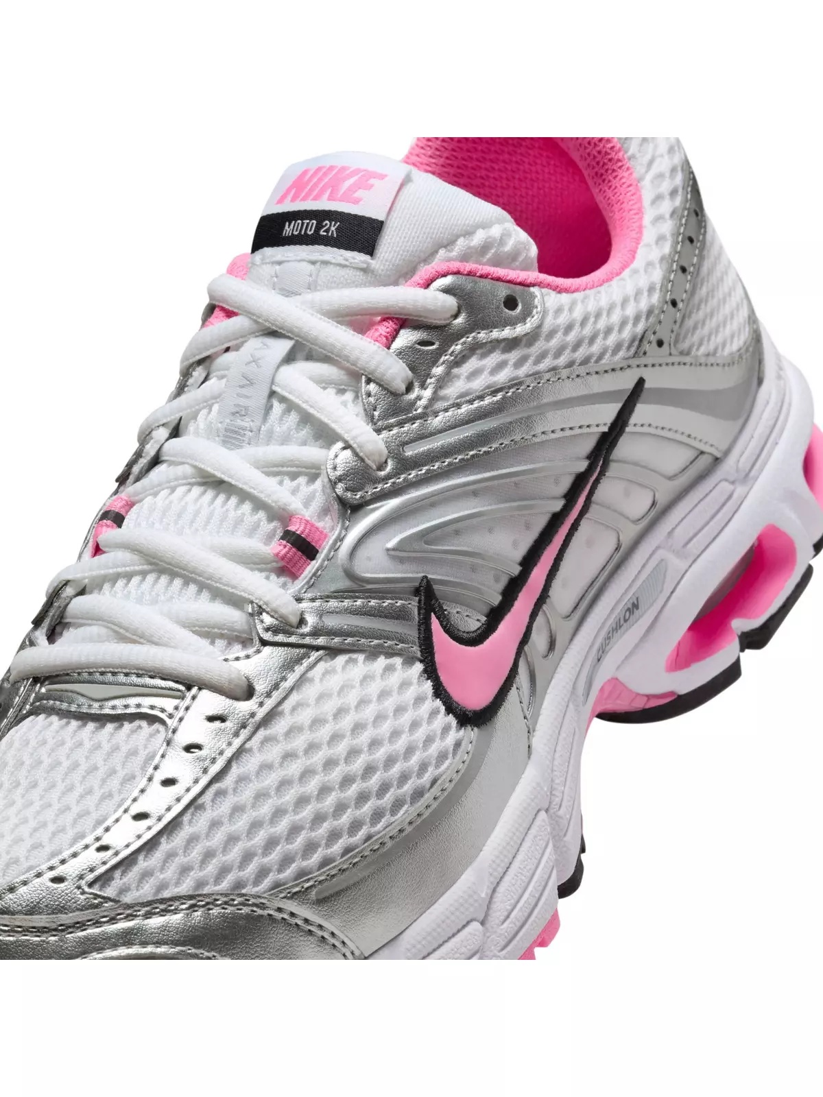 Air Max Moto 2K "White/Pink Spell/Metallic Silver/Black" Women's Shoe - 9