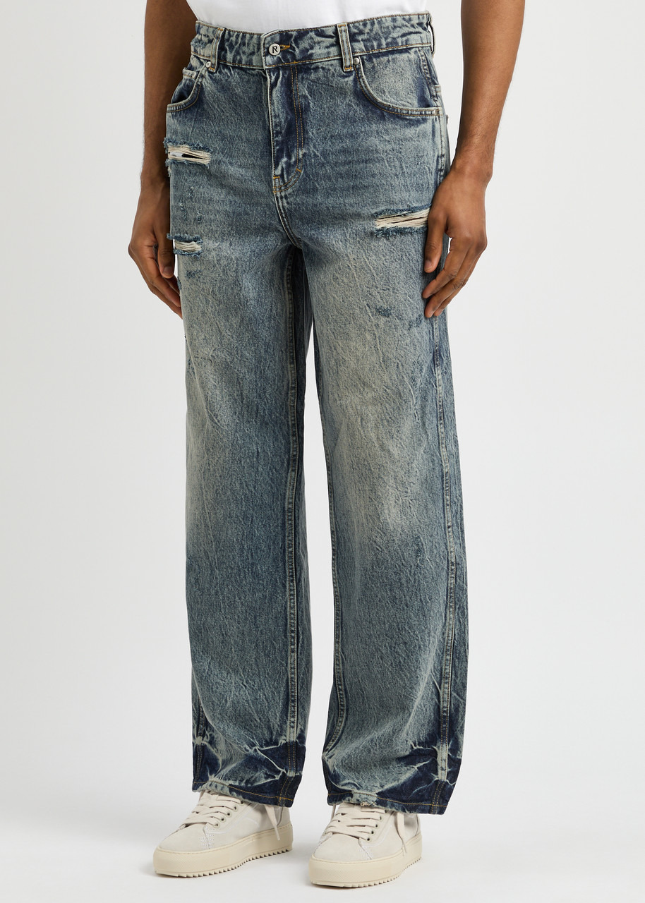 Represent R3 Distressed Wide-leg Jeans - 2