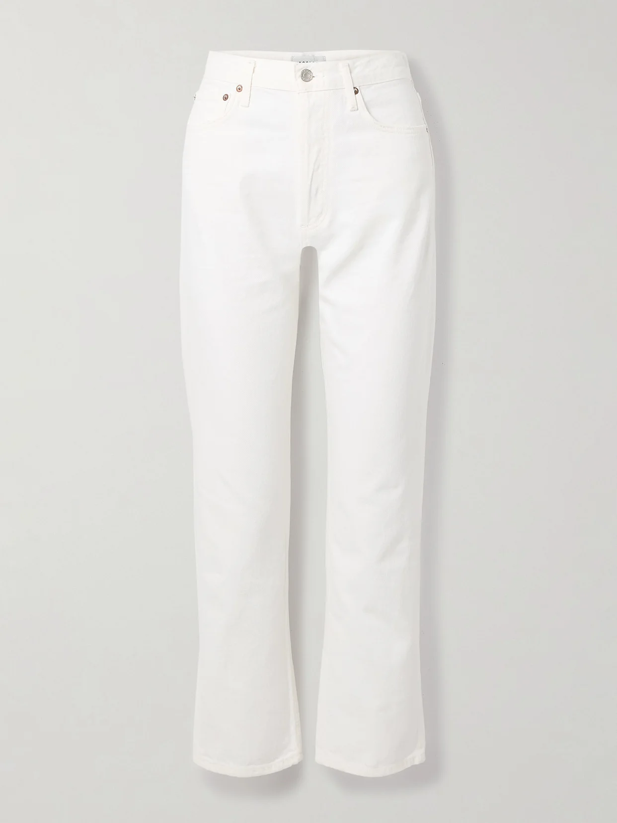 '90s Pinch Waist Cropped High-rise Straight-leg Jeans - 1