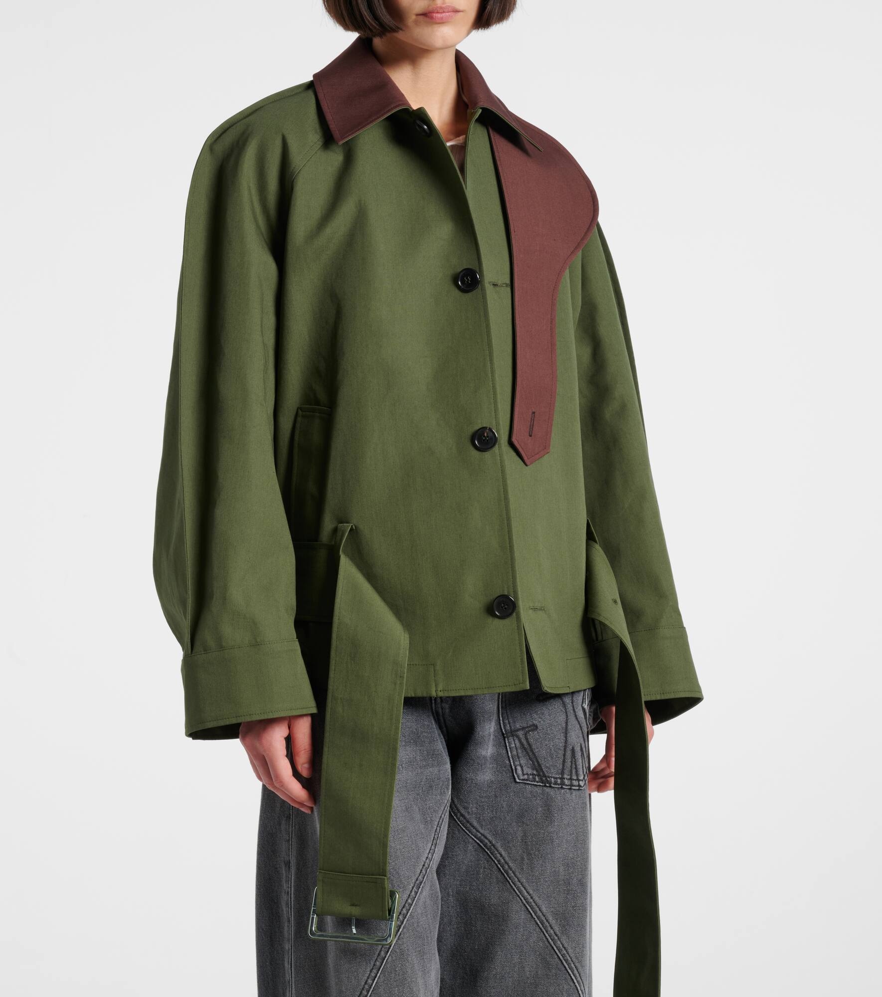 Cotton asymmetric jacket - 6