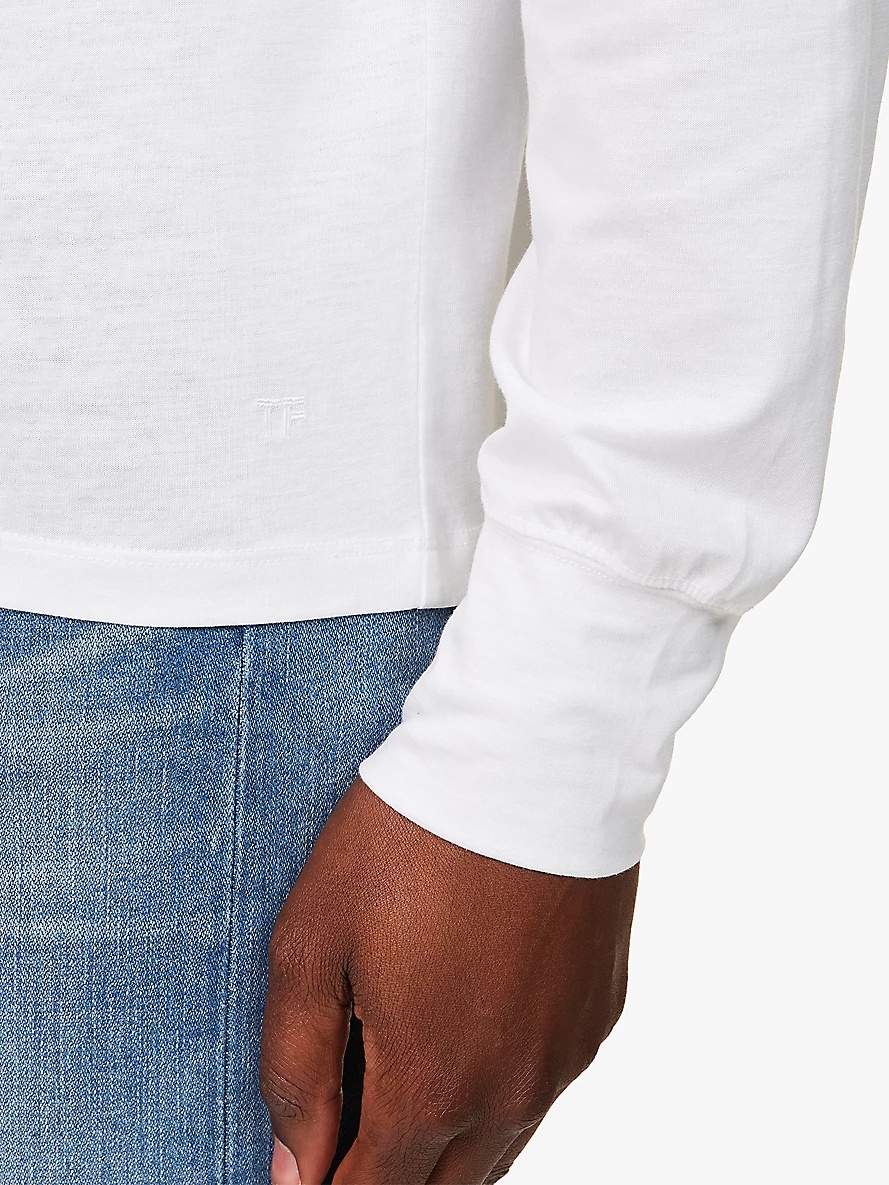 【送料&関税込】Tom Ford Crewneck Long-sleeved T-shirt TOM FORD Long-Sleeve Cotton-Blend T-Shirt | Underwear