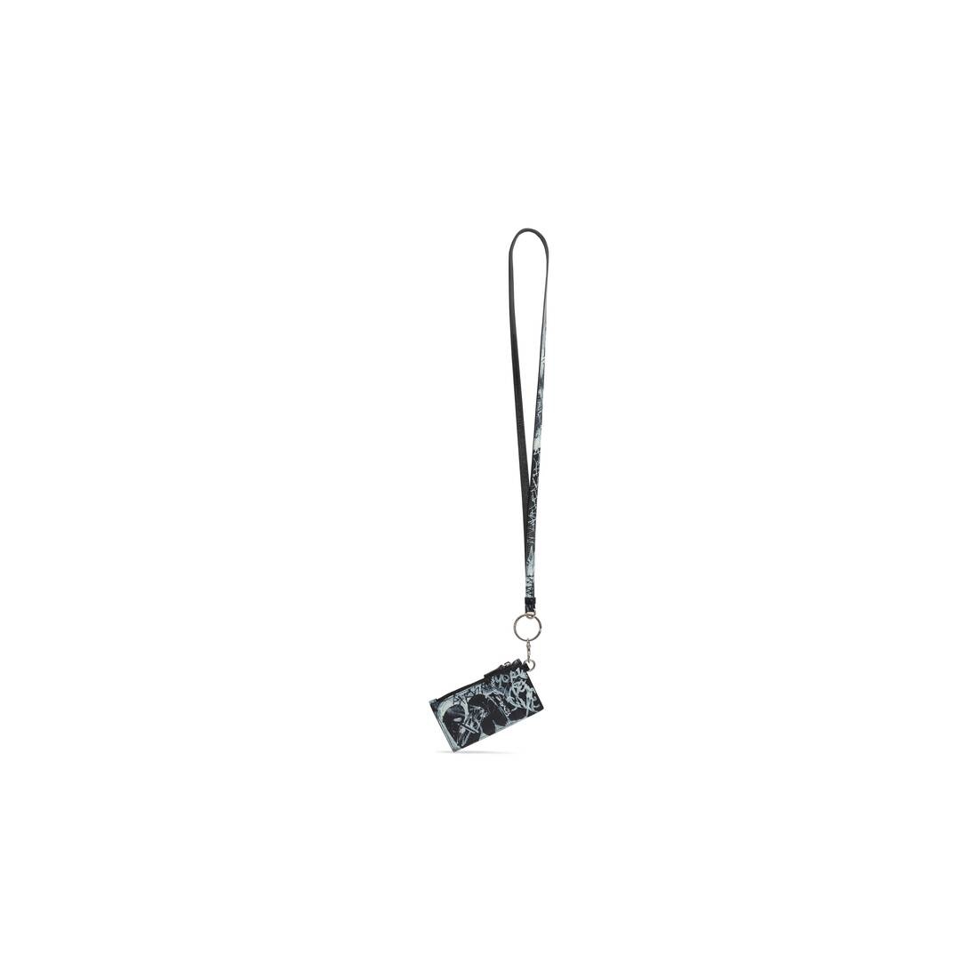 Men's Cash Card Case On Keyring Graffiti in Black - 2