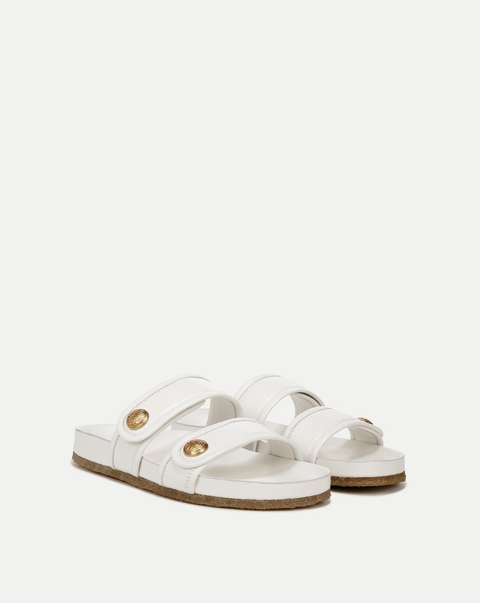 PERCEY LEATHER SLIDE SANDAL - 2