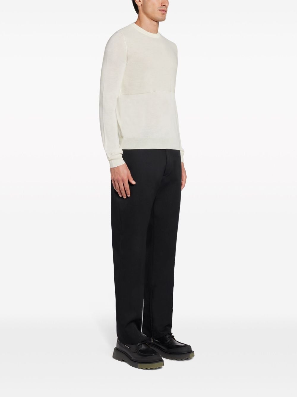 crew-neck virgin wool jumper - 3