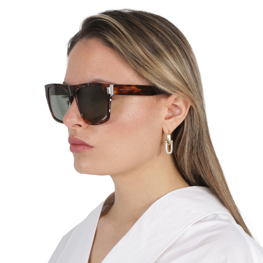 Saint Laurent Green Square Ladies Sunglasses SL 424 003 56 - 2