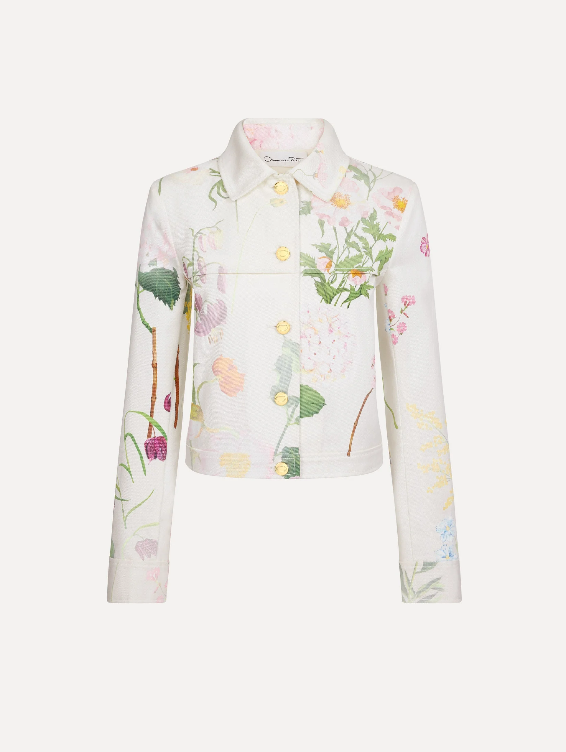 FADED MIXED BOTANICAL DENIM JACKET - 1