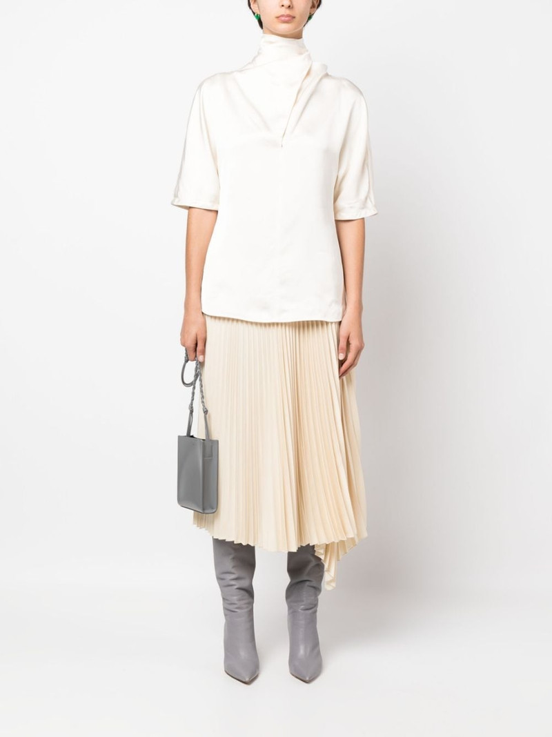 Jil Sander high-neck silk blouse outlook