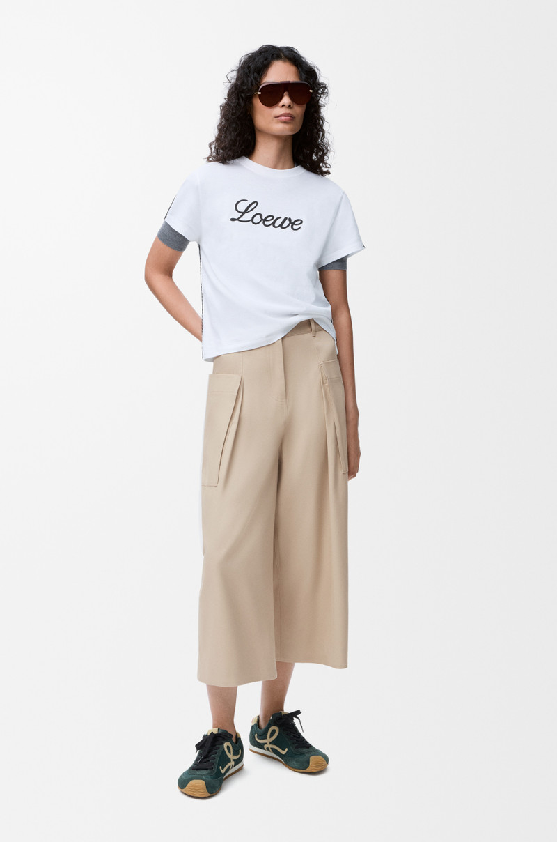 Loewe Cropped trousers in cotton and silk outlook