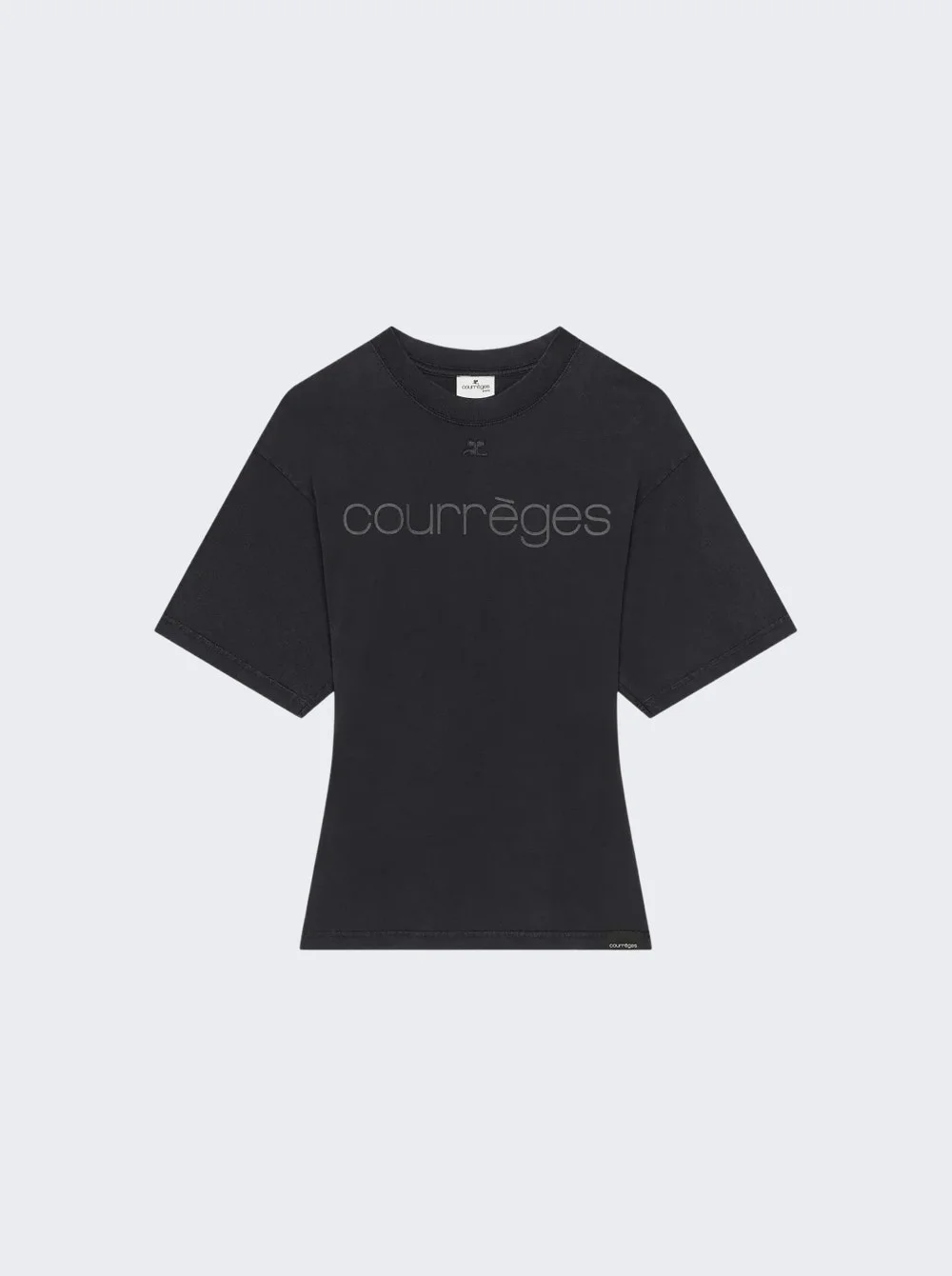Logo Print T-shirt Black - 1