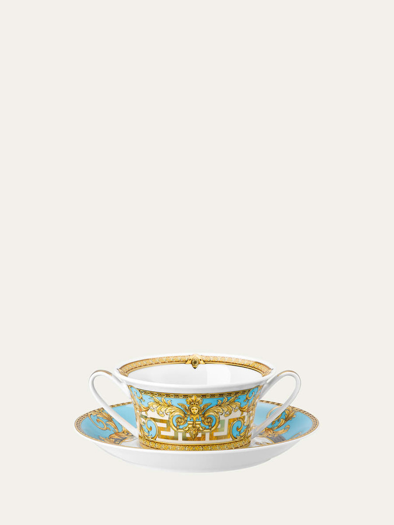 Grey Prestige Gala Cream Soup Cup & Saucer 1