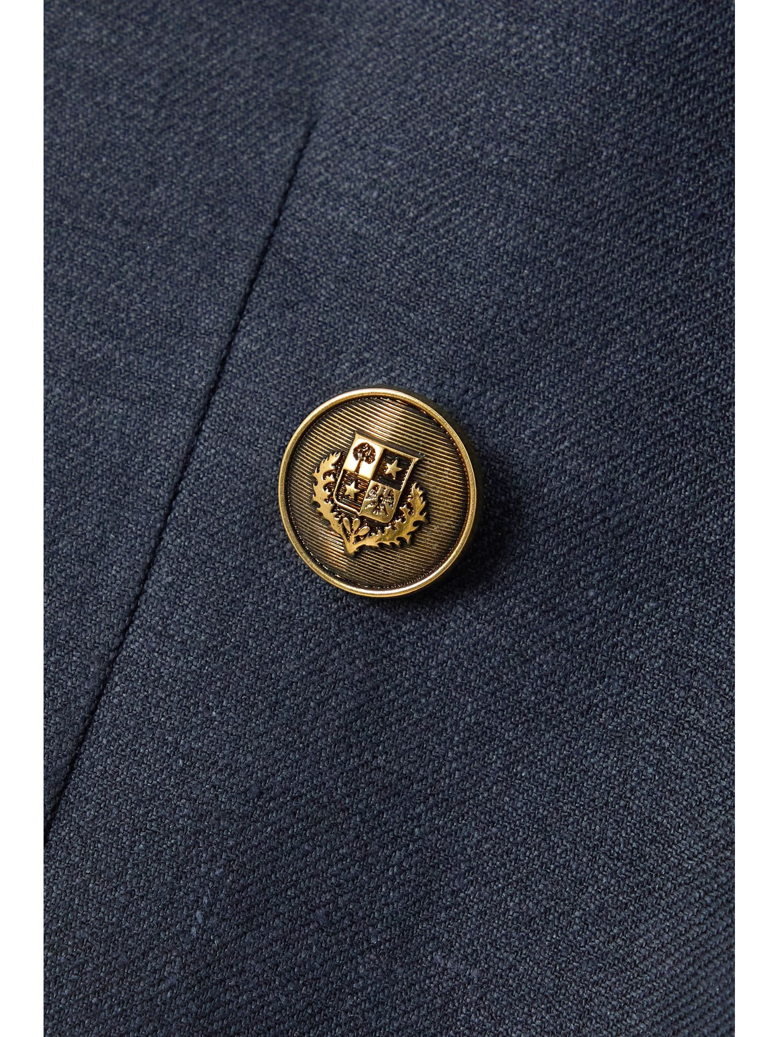 Aurora linen and wool-blend twill blazer Navy - 5