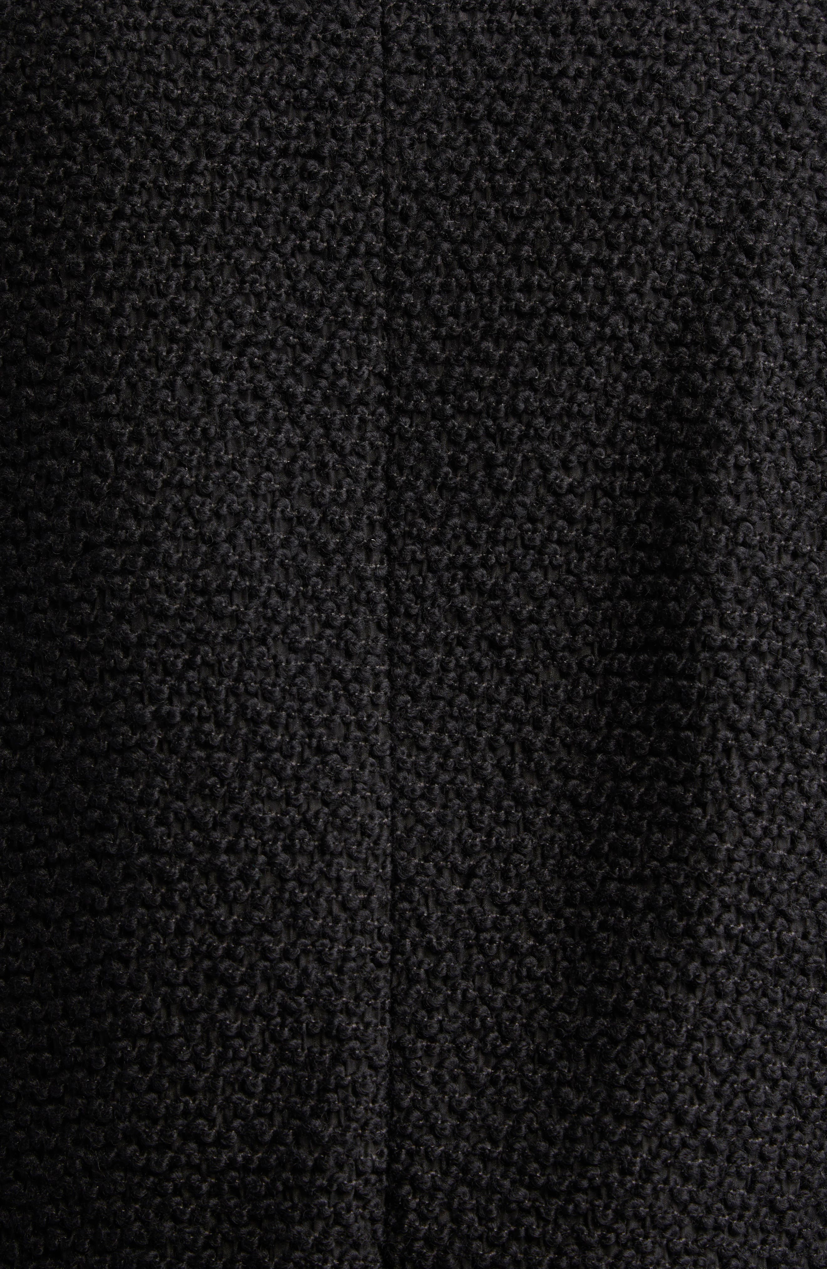 Dolce&Gabbana Bejeweled Button Crop Bouclé Tweed Jacket in Nero at Nordstrom - 4