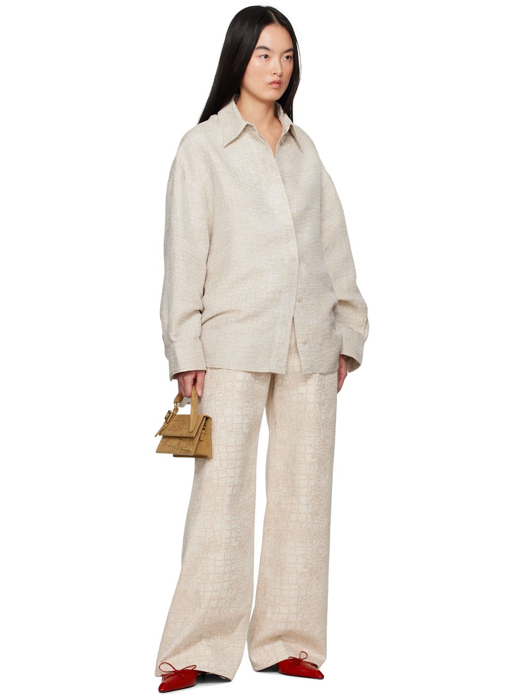 Tan La Croisière 'The long Chiquito with buckle' Bag - 4