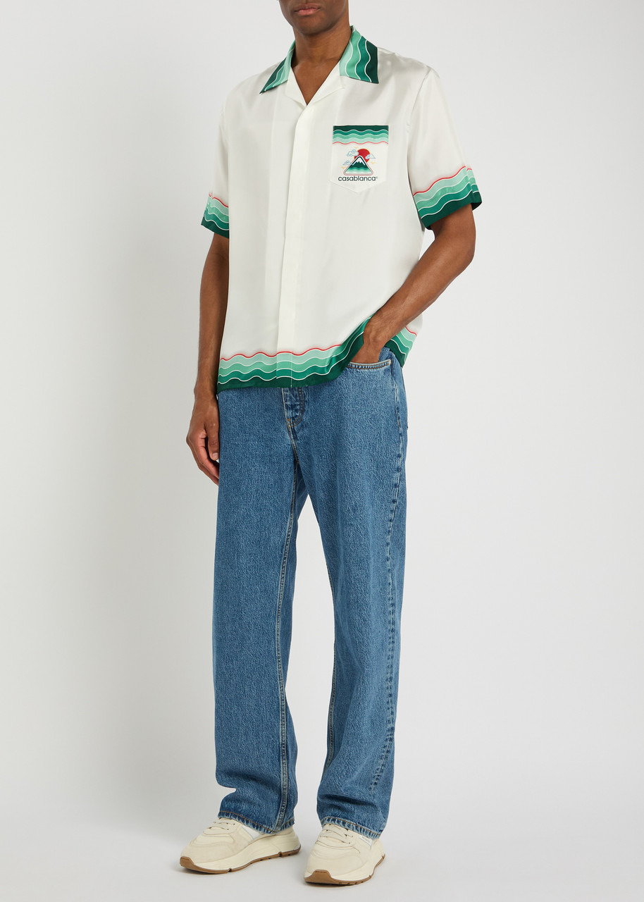 Casablanca Montagne Ondulee Printed Silk-twill Shirt - 4