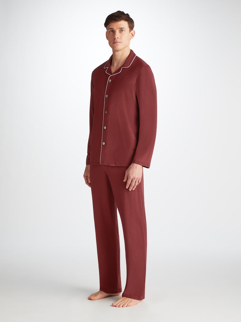 Men's Pajamas Basel Micro Modal Stretch Burgundy - 2