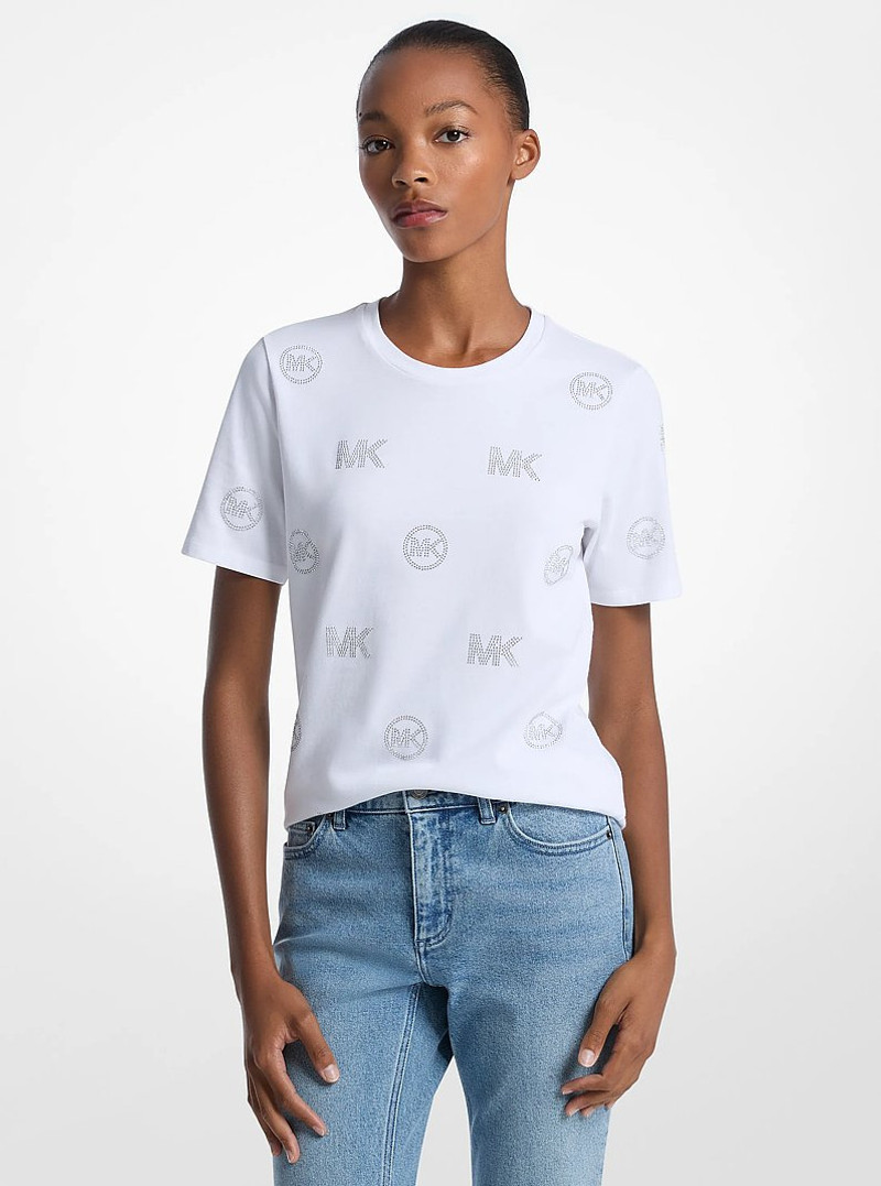 Embellished Logo Cotton T-Shirt 1