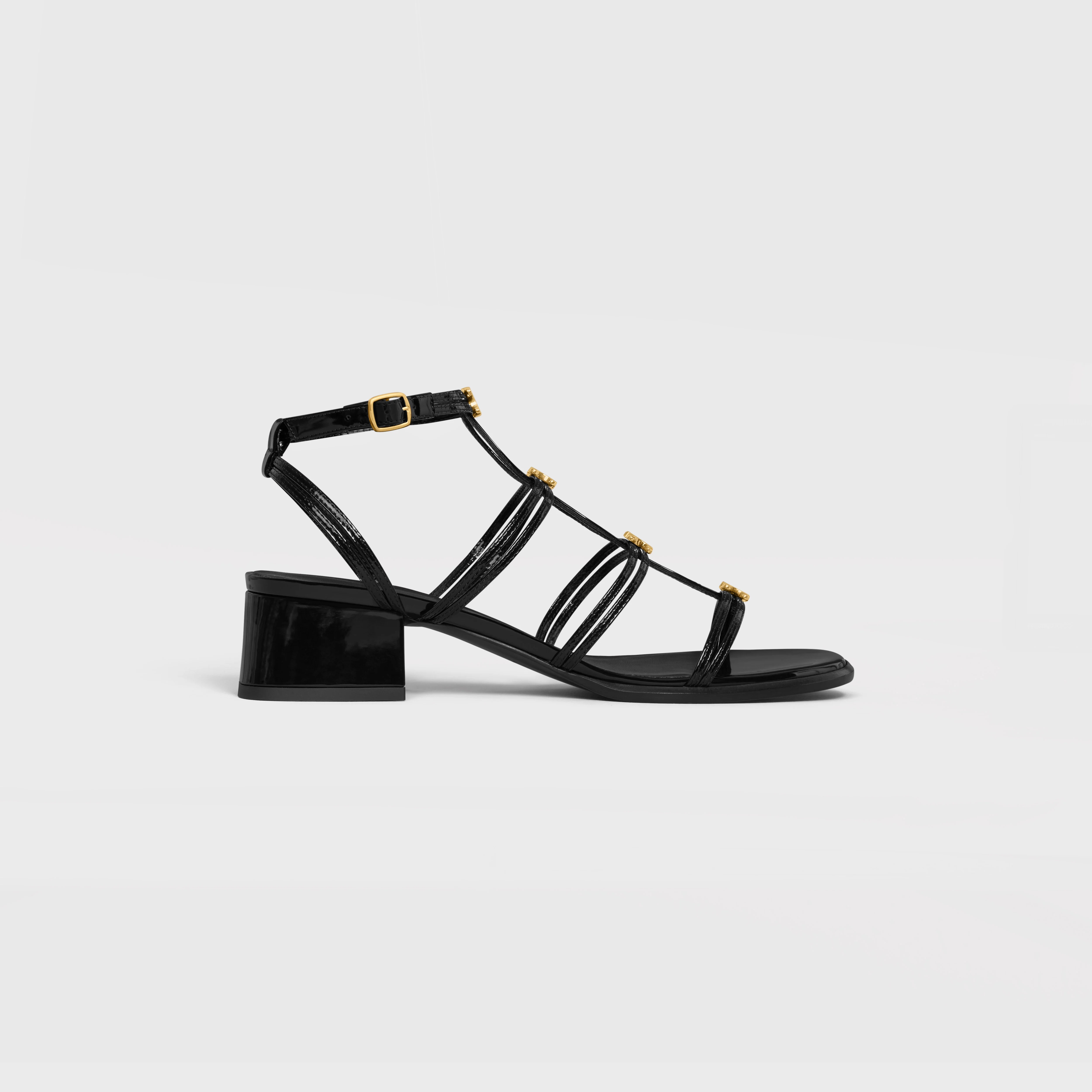 CELINE CELINE CLEMENCE MULTI TRIOMPHE SANDAL in GLOSSY