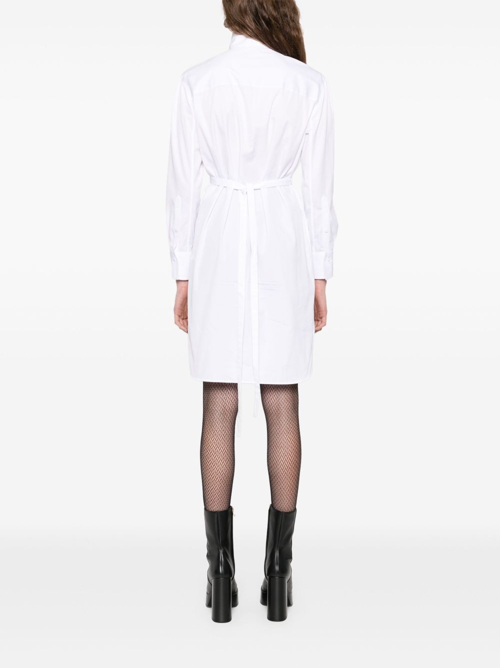 pleated panel shirt dress - 4
