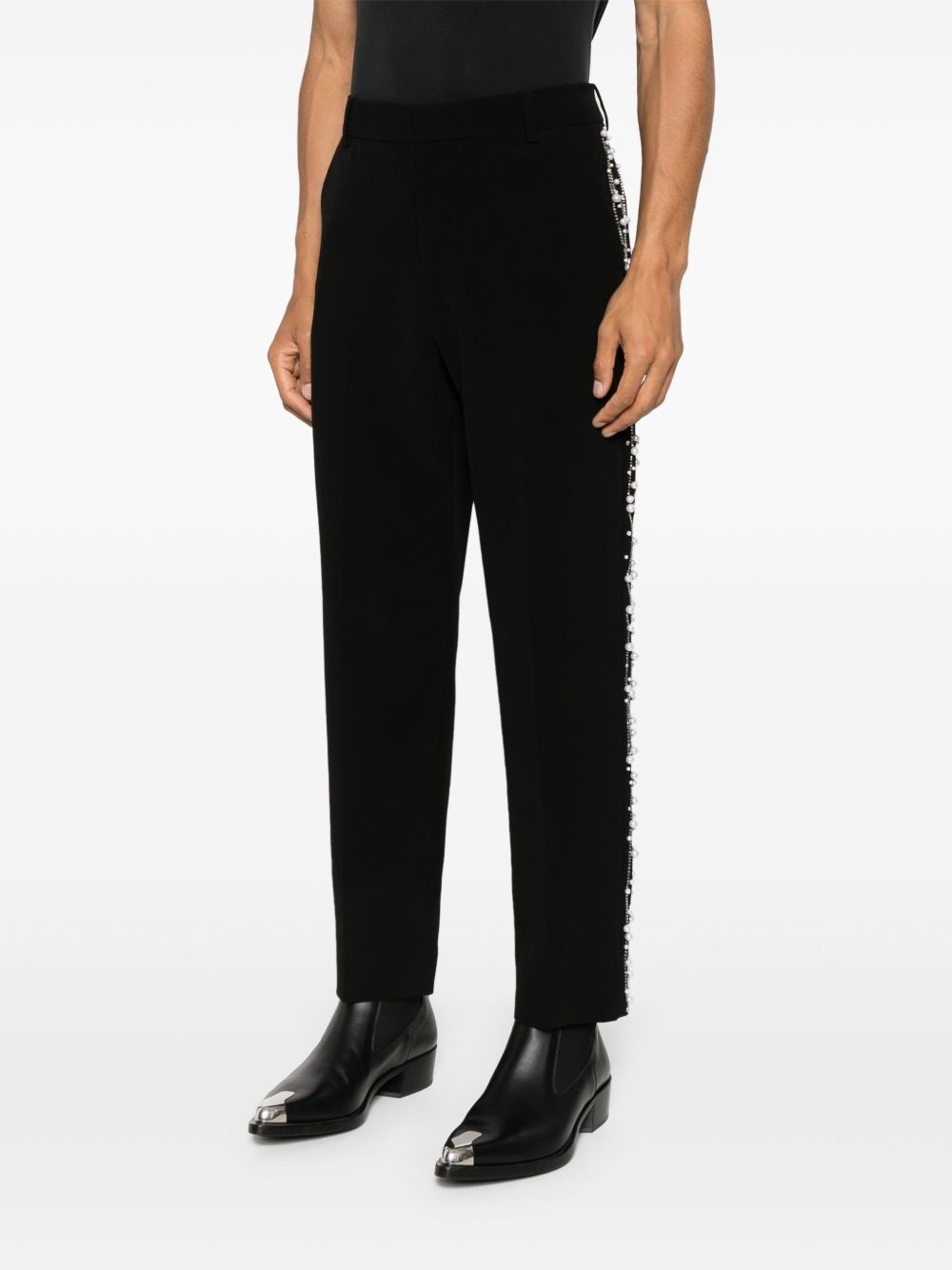 pearl-embellished trousers - 3