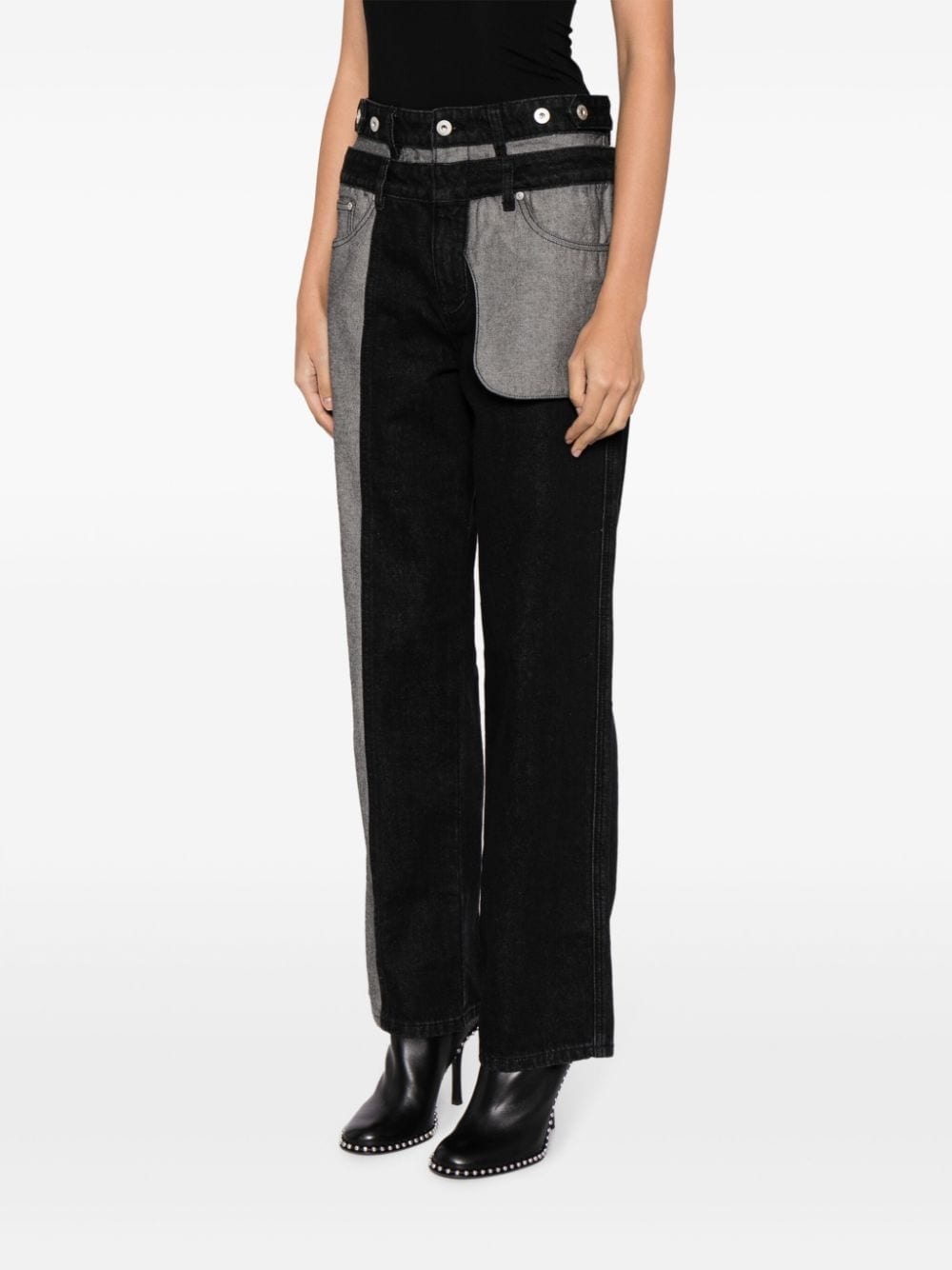 mid-rise straight-leg jeans - 3