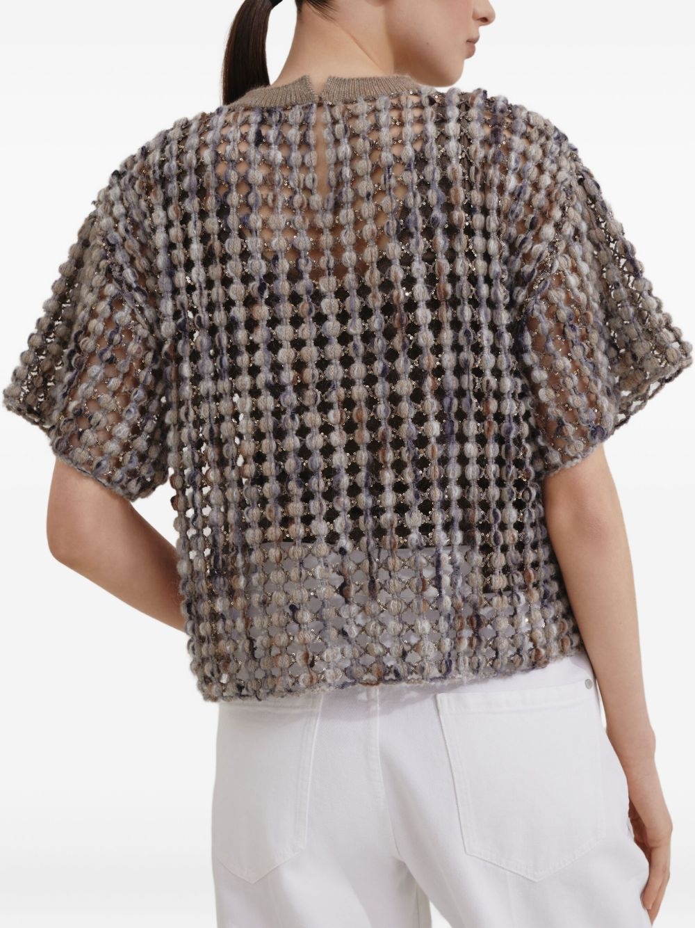 textured short-sleeve top - 4