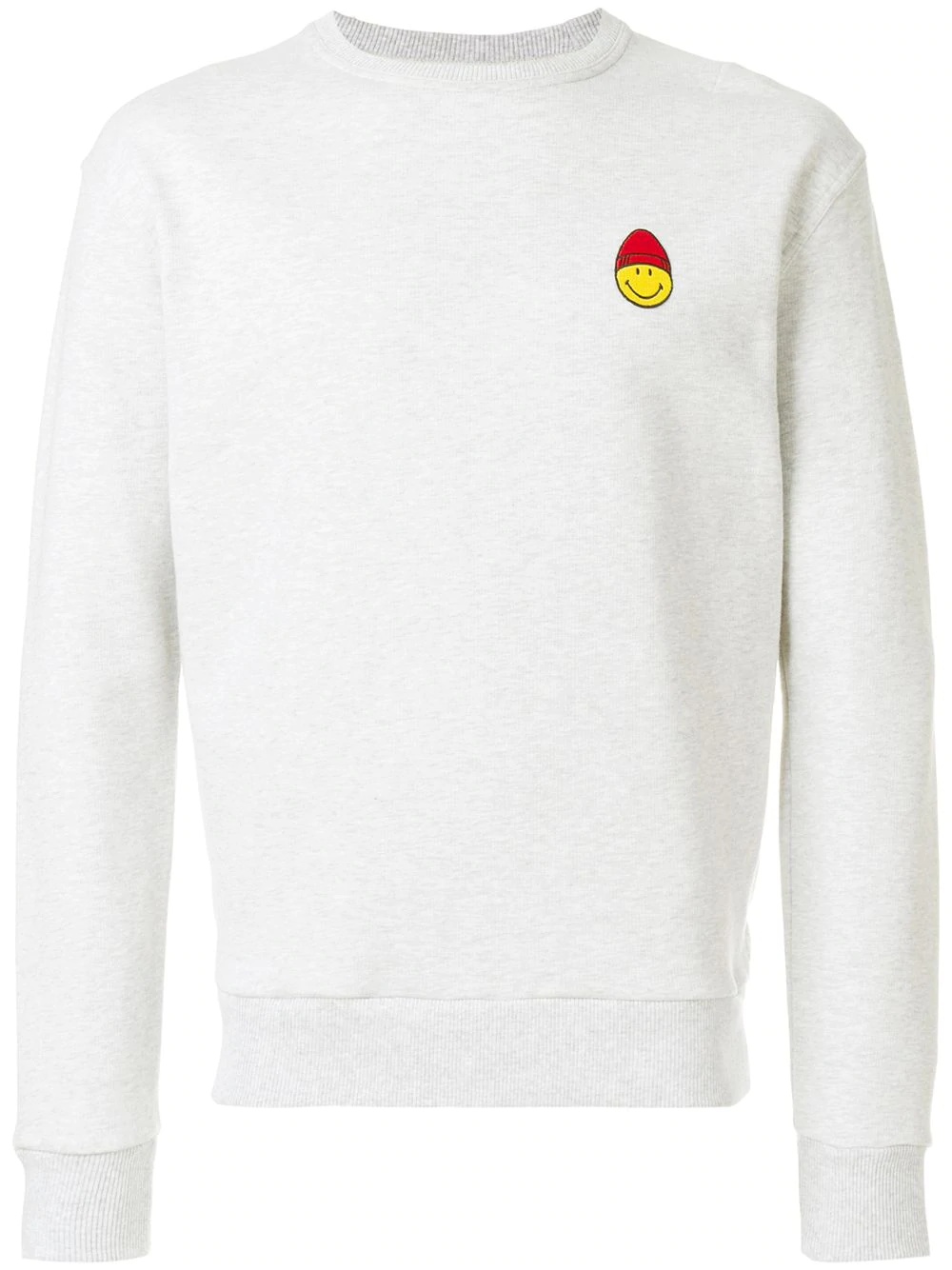 crew neck Sweatshirt Smiley Patch - 1