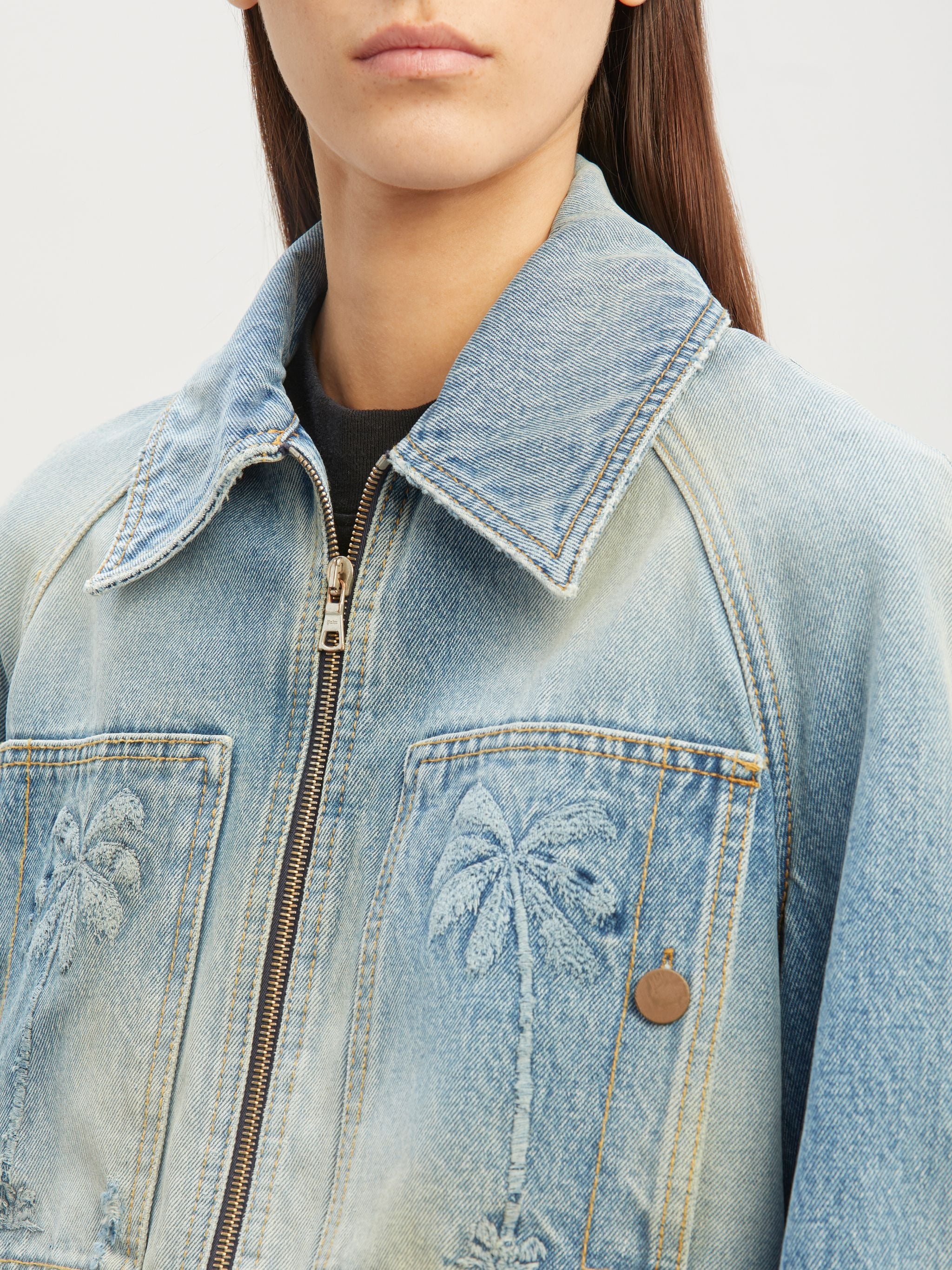 Paris Cropped Denim Jacket - 6