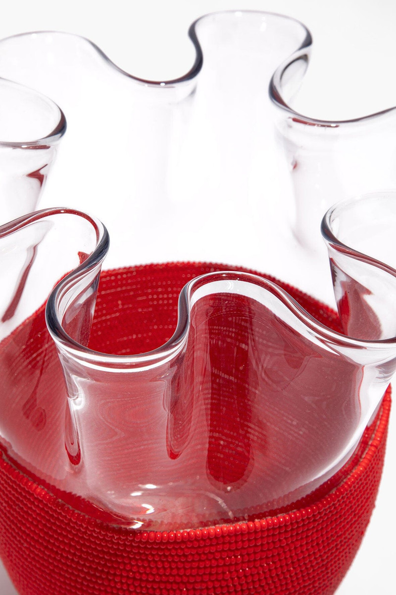 STAUD STAUD WAVY BEADED VASE RED outlook
