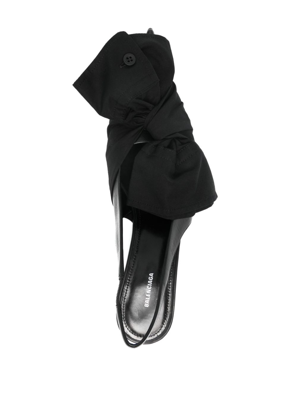 40mm bow leather pumps - 4