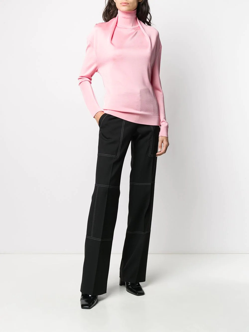 drape detail jumper - 2