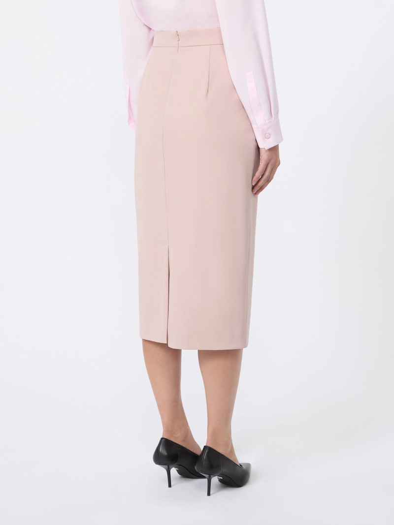 FARSA Comfortable wool pencil skirt - PINK 4