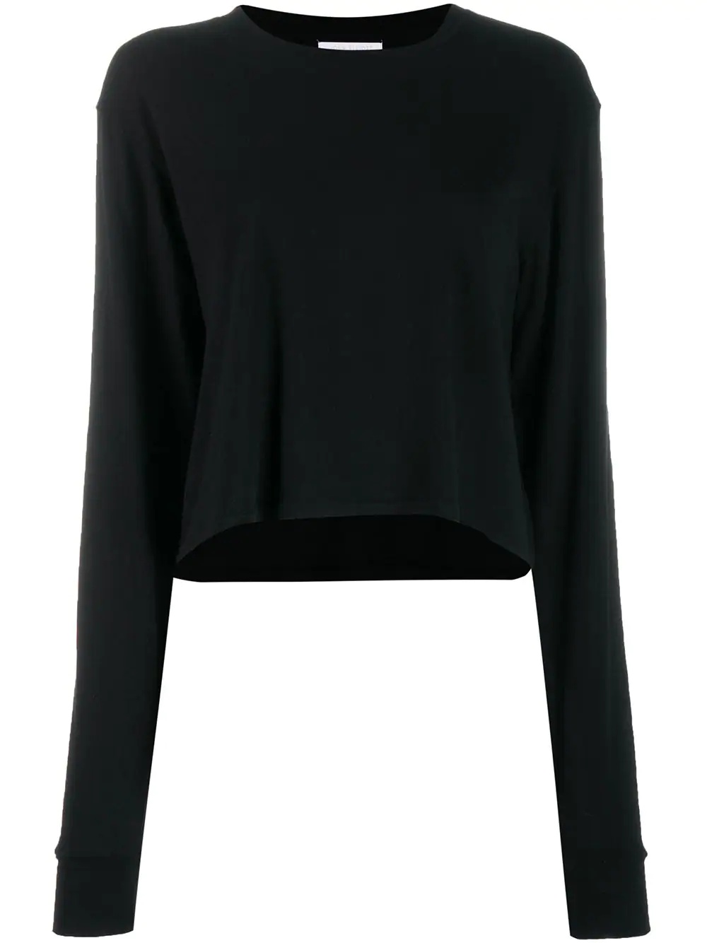 jersey long-sleeved cropped T-shirt - 1