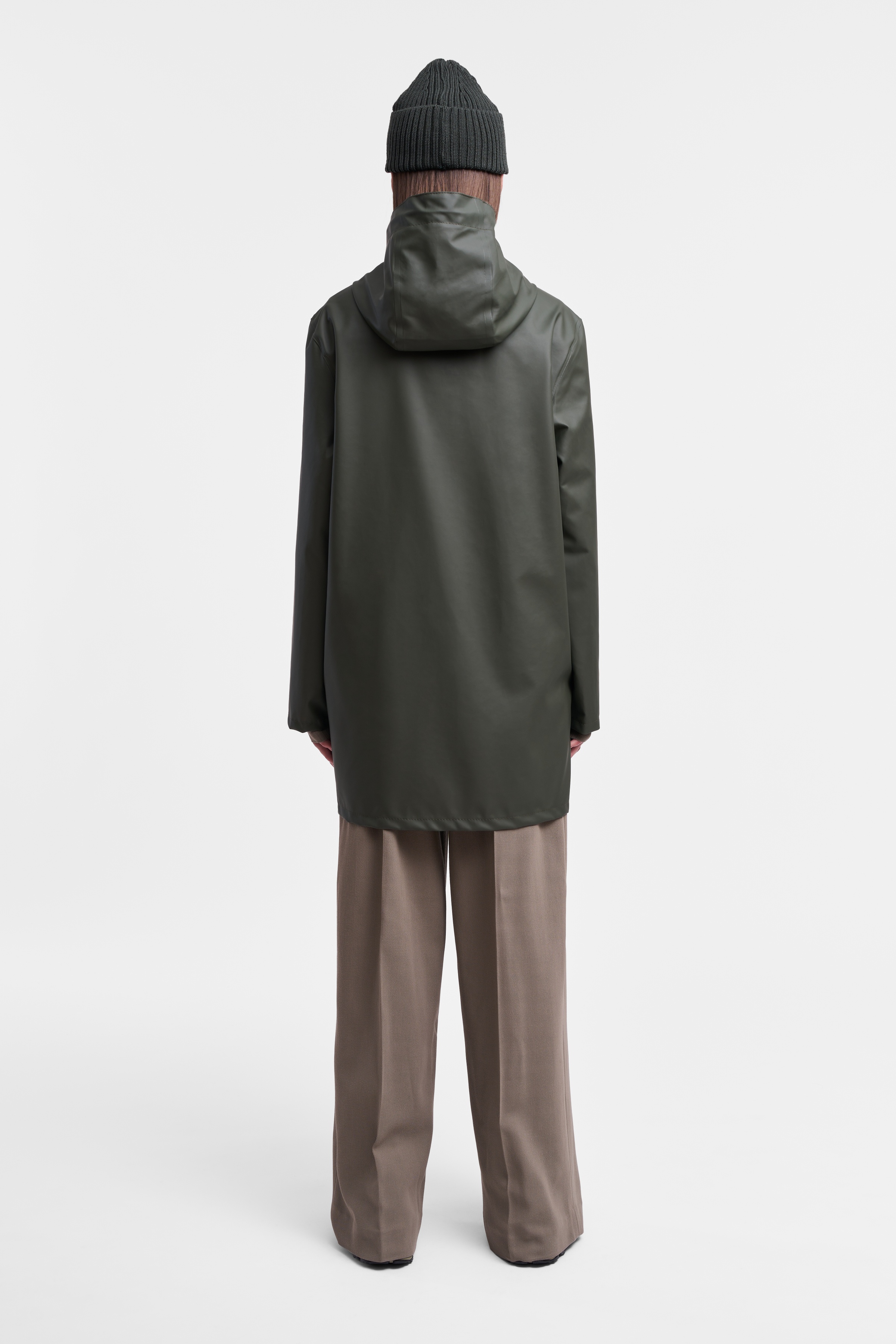 Stockholm Lightweight Zip Raincoat Green - 4