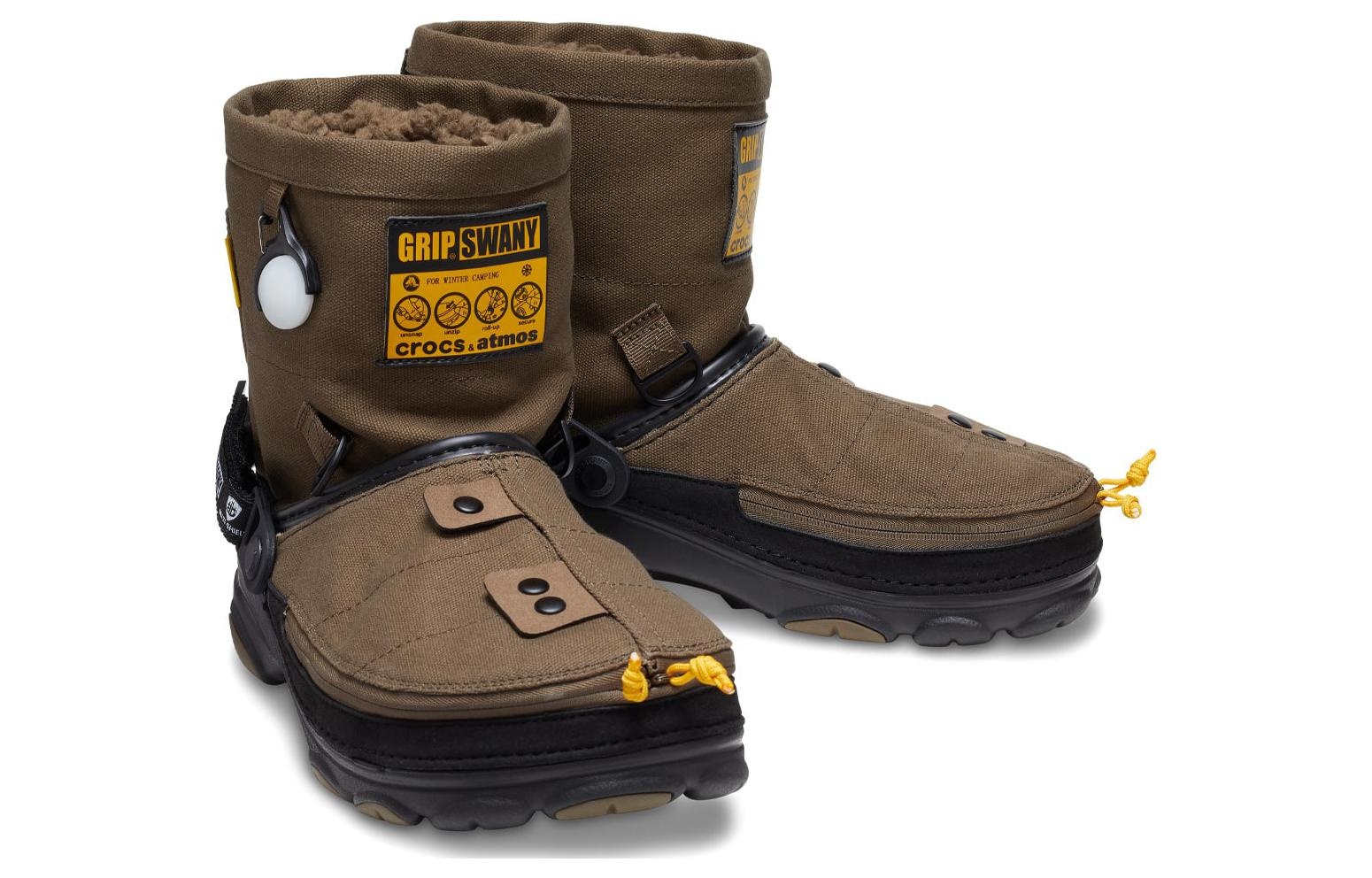 Crocs GRIP SWANY x atmos x All-Terrain Clog 'Olive' 208017-337 - 4