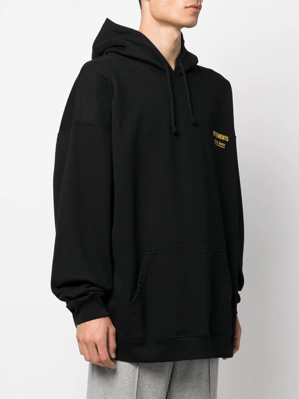 embroidered logo hoodie - 4