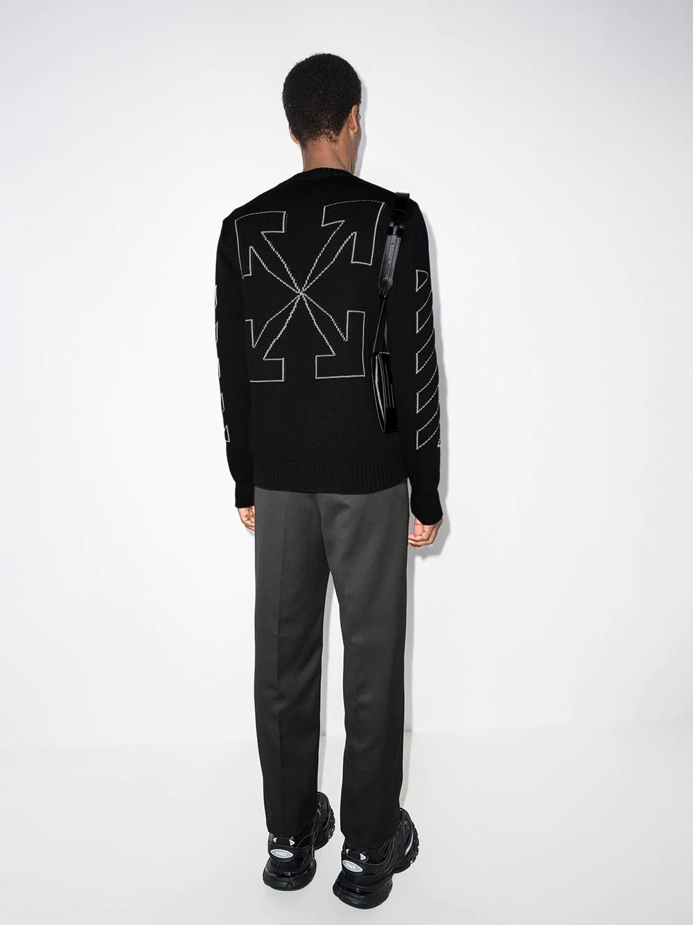 Diagonal Outline crew neck jumper - 5