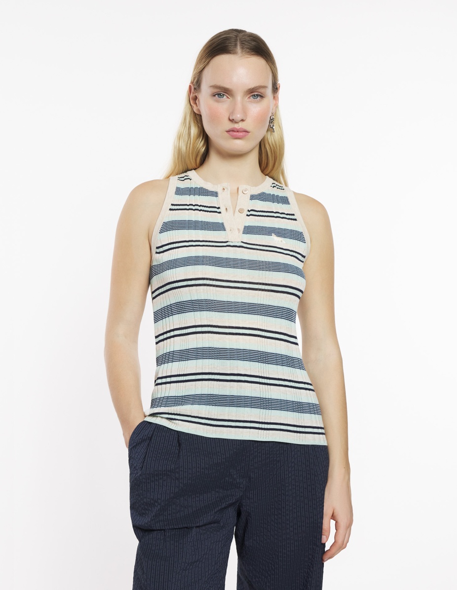 FINE RIB STRIPED TANK TOP - 3