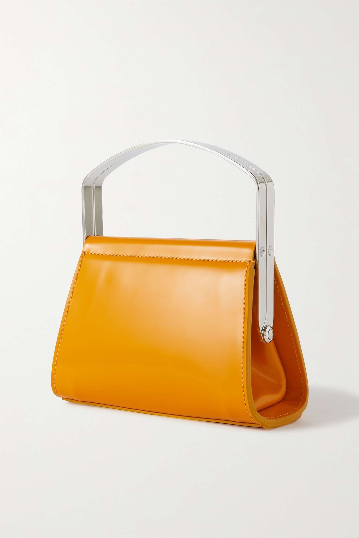 + Mimi Cuttrell Frame glossed-leather tote - 3