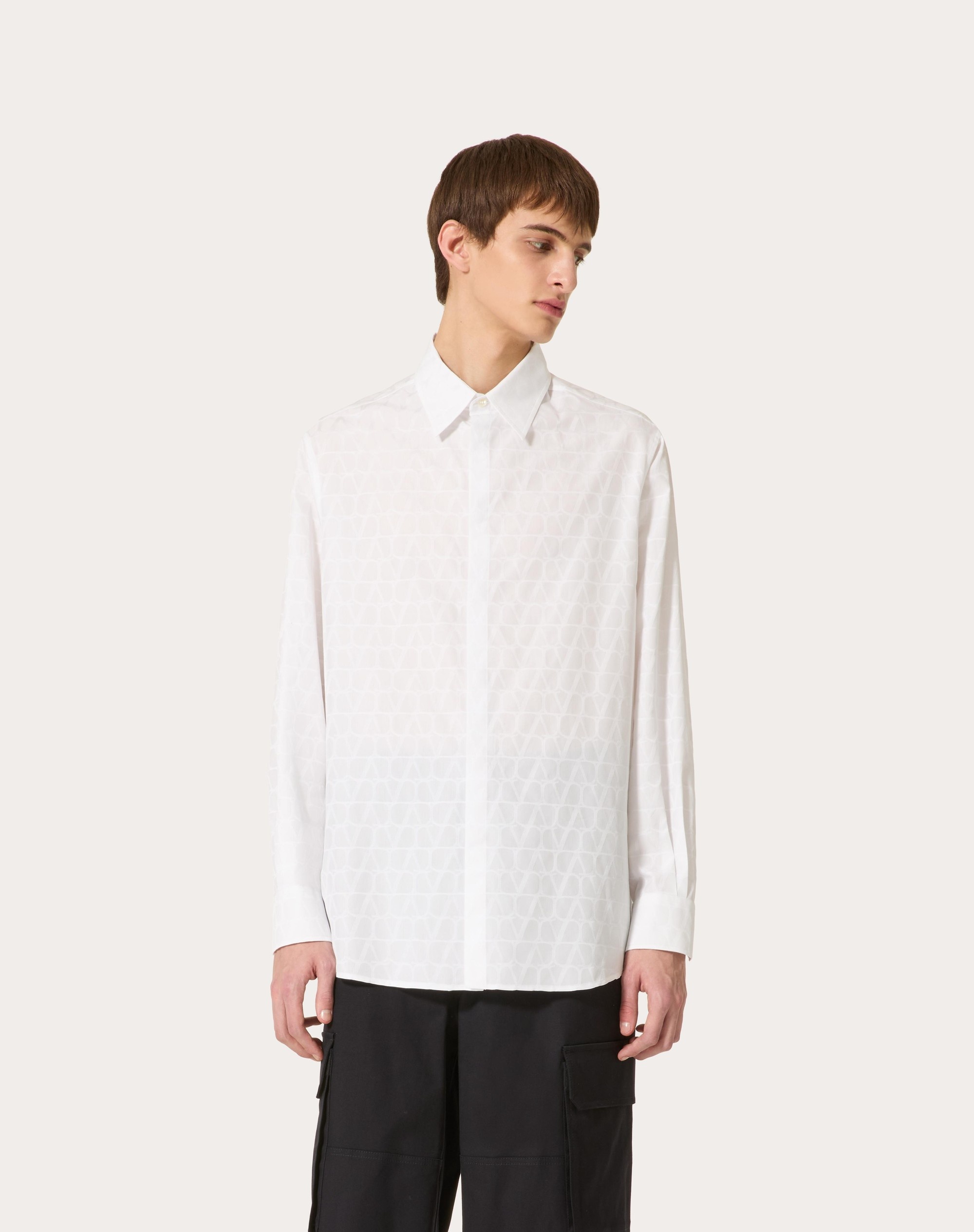 COTTON POPLIN SHIRT WITH TOILE ICONOGRAPHE PATTERN - 3