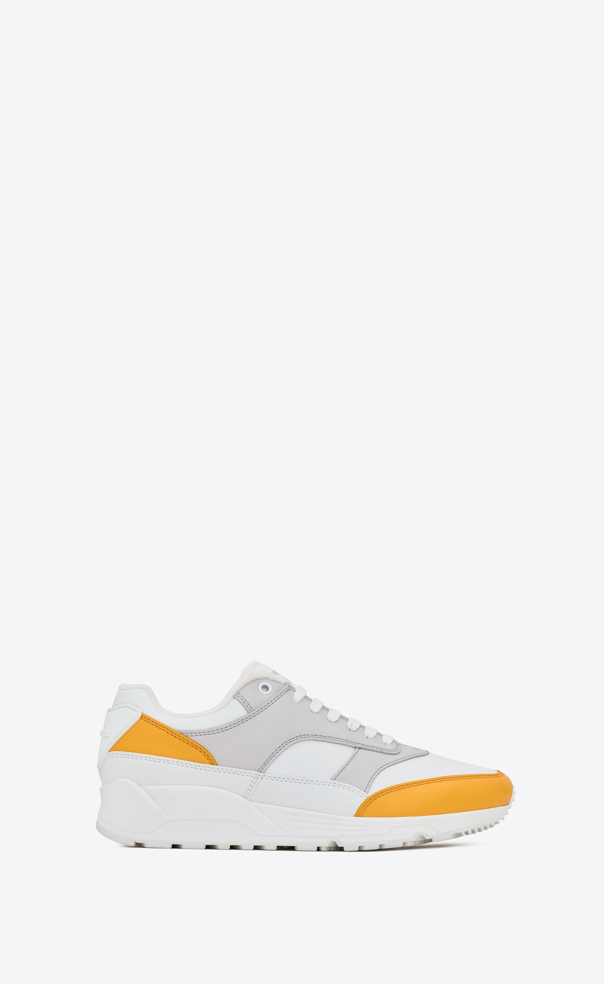 Colour-Block Leather Low-Top Sneakers - 1