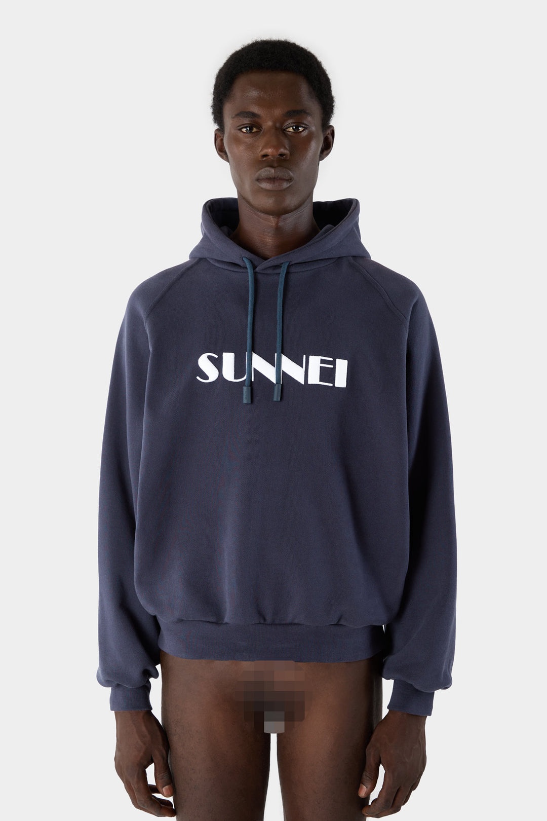 EMBROIDERED HOODIE / dark blue - 4