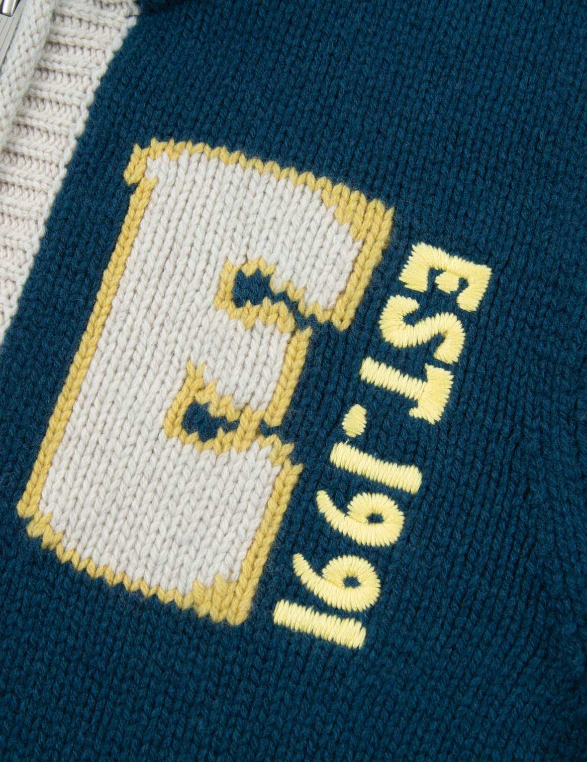 DARUMA INTARSIA-KNIT ZIP-UP SWEATER - 8