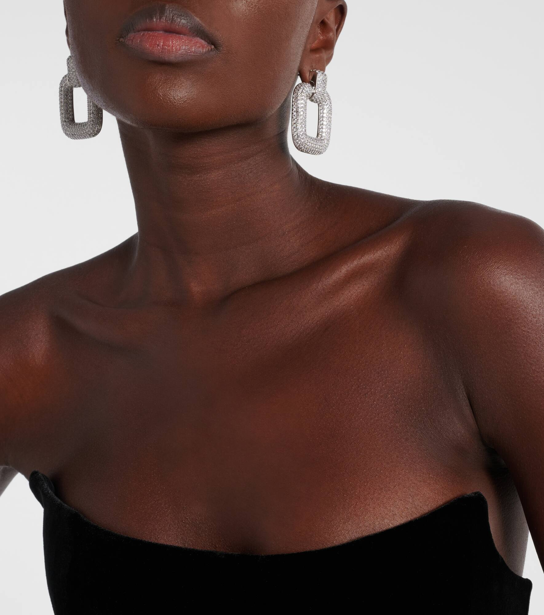 Crystal-embellished drop earrings - 6